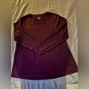 Plum-Purple Lane Bryant Long Sleeve Tee